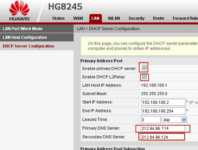 Overdraw machine miser Huawei HG8245H Configuration Guide – OpenDNS
