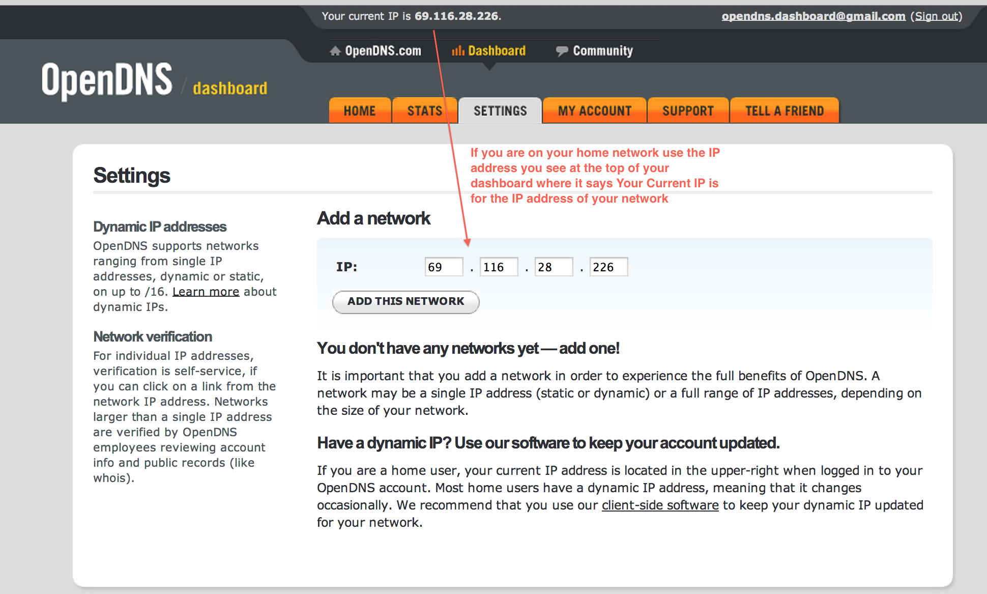 opendns updater no internet connectivity