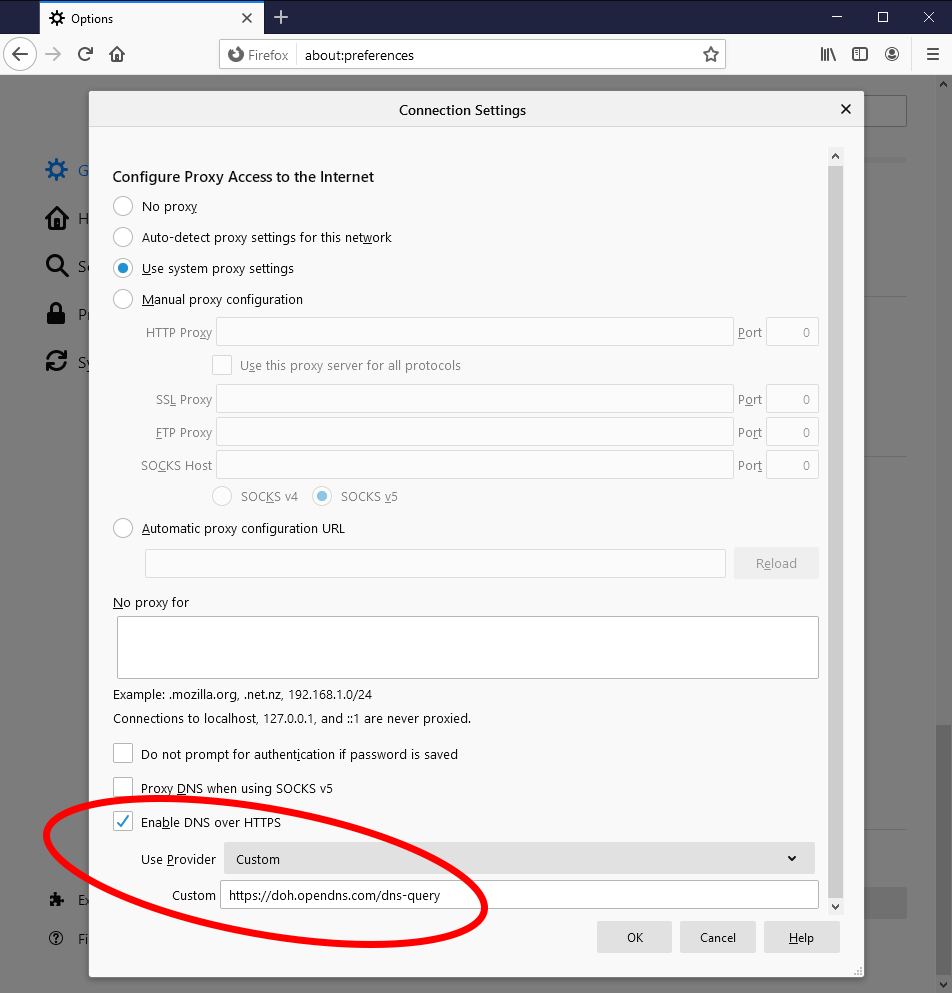 Dns over proxy